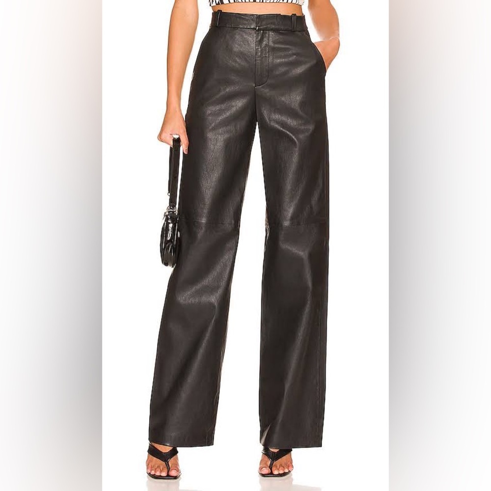 Vintage real leather pants